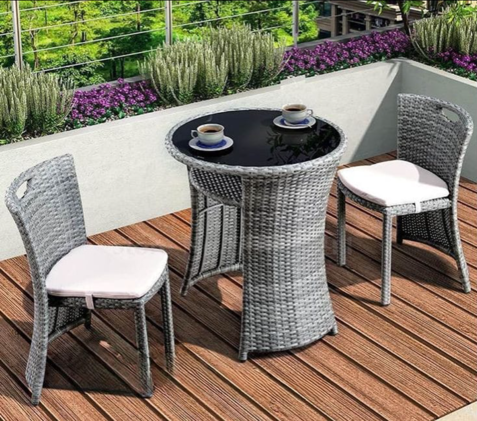 Rattan Coffee Set (2 chairs with table)